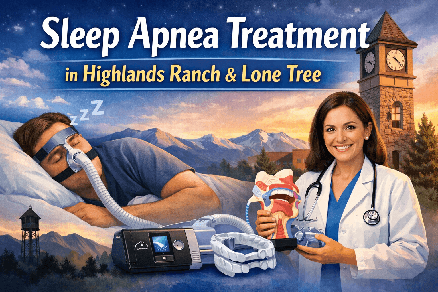 Featured image for “Sleep Apnea Treatment in Highlands Ranch & Lone Tree: A Comfortable Alternative to CPAP”