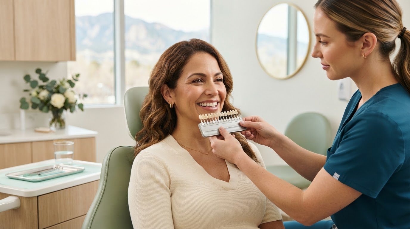 Featured image for “Choosing Porcelain Veneer Shades for a Natural Smile”